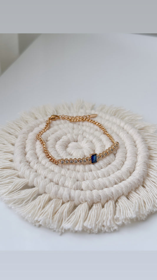 Pulsera con zircones azul