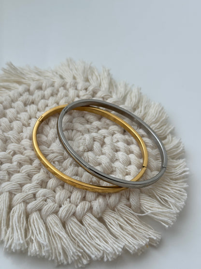 Plateado Brazalete argolla completa c/u
