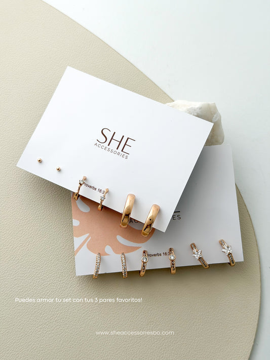 Sets de aretes pueden personalizar