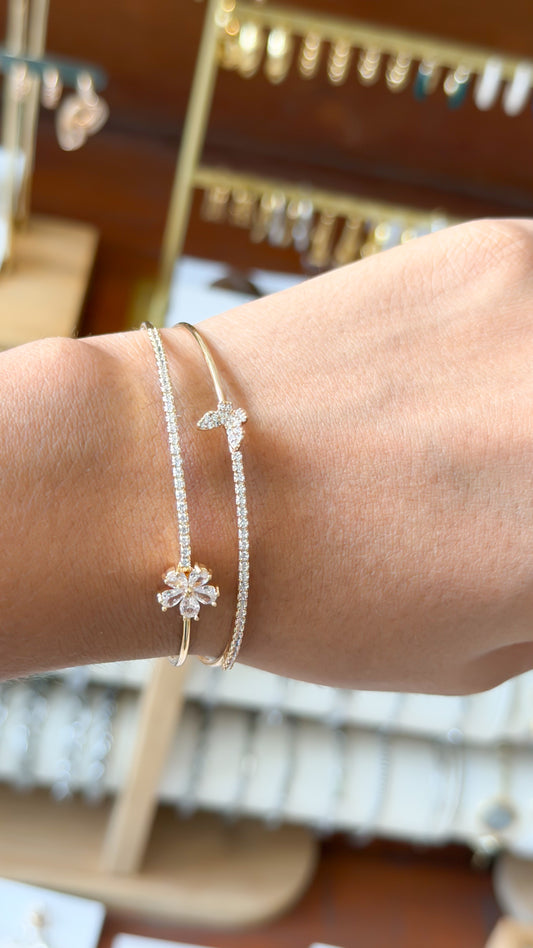 Brazalete doble rígida ambos tonos